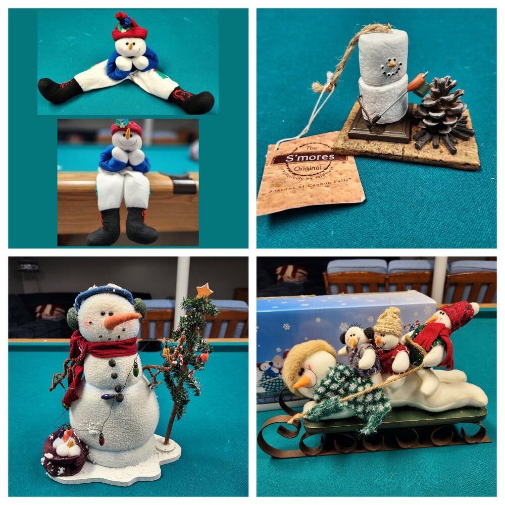 Snowman / Winter Decoration Bundle of 4